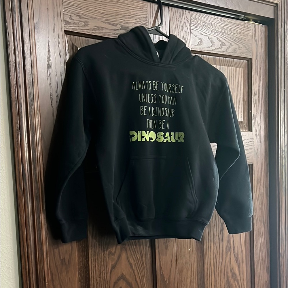 Black Dinosaur Graphic Hoodie